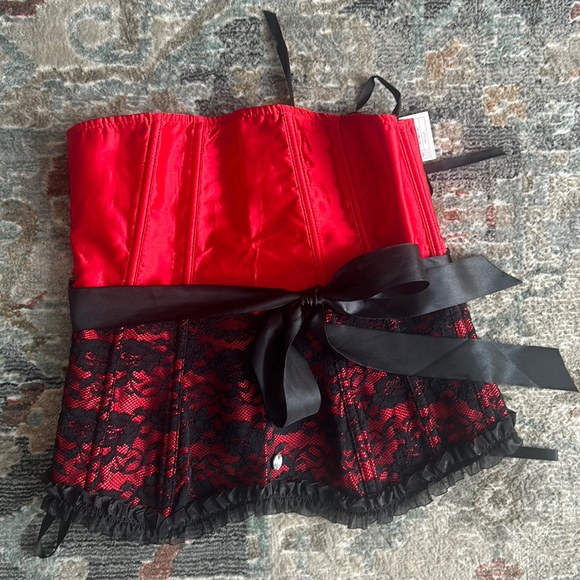 Intimates & Sleepwear Red And Black Corset Poshmark